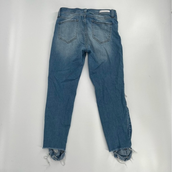 Cello Distressed Rough Hem Mid Denim Rise Jeans Size 9 Women’s - Picture 3 of 5